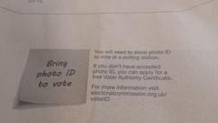 Council apology after envelopes say photo ID needed for election
