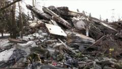 Новые кадры с дрона руин здания ПТУ в Макеевке