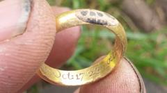 Centuries-old ring found 'gleaming in the sunshine'