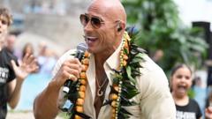 School trip surprise as students meet The Rock