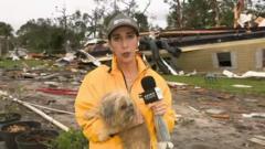 Moment missing dog is found in tornado debris