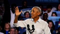 Moment Obama raps Eminem's Lose Yourself at Detroit rally