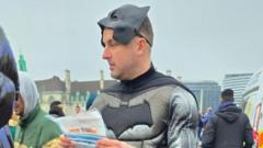 Batman and Robin costumed police make arrests