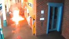 Watch: E-bike explodes at a London railway station