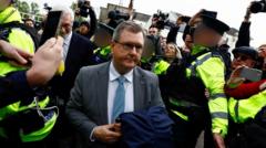 Donaldson arrives at court over sex offence charges