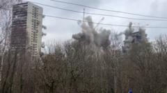 Watch: Glasgow tower blocks demolished by controlled explosions