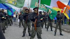 Hundreds gather for dissident republican Easter parade