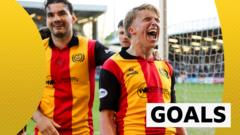 Watch goals as Dunfermline & Thistle draw play-off semi first leg