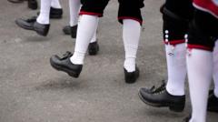 Clog dancers finding it hard going in the heat