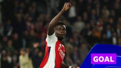 Saka scores to give glimpse of hope as Arsenal trail behind PSG