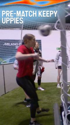 Germany team swap ice hockey for football