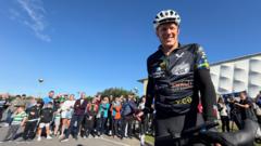 Rugby captain starts 500-mile cycle after MND diagnosis