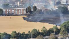 Firefighters tackle 63 London grass fires in a day