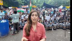 'Momentum is still there': The BBC at India's 'cockroach' protest
