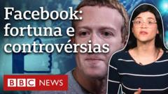 Camilla Veras Mota com foto de Mark Zuckerberg e o botão curtir, com o texto: Facebook - fortuna e controvérsias