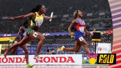 USA win women's 4x100m as GB miss out on medal