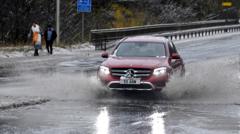 Man dies after tree falls on car as Storm Bert sweeps UK