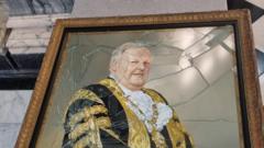 Photo released of portrait damage at centre of Stormont row