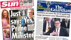 Scotland's papers:  Mandelson 'pressure' and Starmer 'spent force'