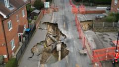 Huge sinkhole swallows up more of Surrey street