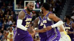 Bronny James sets up father LeBron in Lakers win