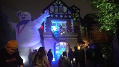 Halloween makeover gives house Ghostbusters theme