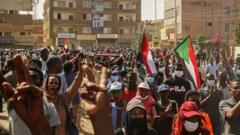 Protesters march in Khartoum, Sudan. Photo: 30 October 2021