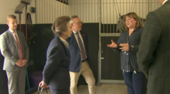 Princess Royal visits stables during Northern Ireland visit