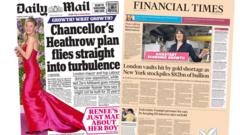 The Papers: Heathrow's third runway and London 'gold shortage'