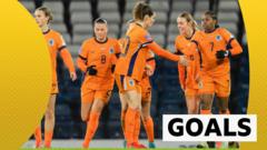 Watch goals as Scotland beaten by Netherlands