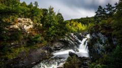 Woman, 23, dies after falling into water at Rogie Falls