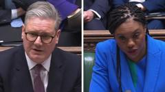 Starmer and Badenoch clash over defence spending at PMQs