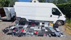 'Tech haul' and 'swarm of bees halts demolition'
