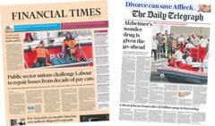 The Papers: ‘Divers bring bodies ashore’ and ‘jobs tax looms’