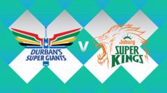 Durban’s Super Giants v Joburg Super Kings – SA20 scorecard