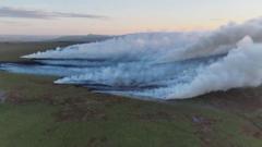 Moorland wildfire major incident a 'challenge' due to wind conditions