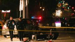 Several critically injured in LA after vehicle driven into crowd, emergency services say
