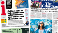 The Papers: Israel-Hezbollah clash ‘not the end’, and winter fuel pay ‘concerns’