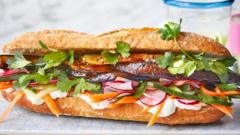 Sticky aubergine banh mi