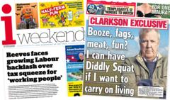 'Tax squeeze backlash' and Clarkson's health scare