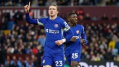 Premier League: Chelsea draw at Villa after late goal ruled out