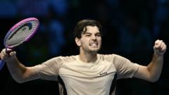 Fritz shines on serve to beat Musetti at ATP Finals