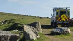 Woman rescued after 'stumble' on Bodmin moor 