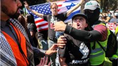 Rival Gaza protest groups clash on LA campus