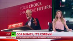 Screengrab from RT showing Jeremy Corbyn