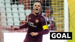 Shankland fires Hearts into early lead