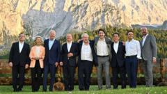 G7 leaders at Schloss Elmau, 26 Jun 22