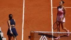 Marta Kostyuk walks to her chair without shaking Aryna Sabalenka's hand