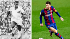 Pele and Lionel Messi