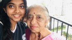Nalini with her grand daughter Janani